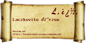 Laczkovits Örzse névjegykártya